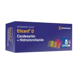 Eticard D Candesartán + Hidroclorotiazida - Caja de 30 Comprimidos