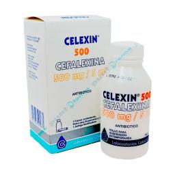 Celexin 500 Cefalexina 500 mg/5 mL - Cont. 1 frasco de 100 mL 1 Jeringa Dosificadora
