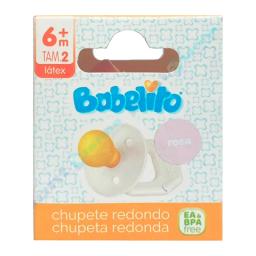Chupete Redondo Color Rosa Babelito - Cont.1 unidad