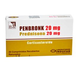 Penbronk 20 mg Prednisona - Cont. 20 Comp. Revestidos