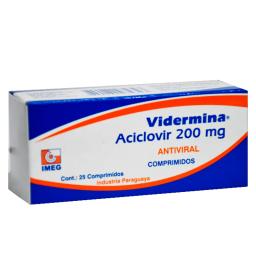 Vidermina Aciclovir 200 mg - Cont. 25 Comprimidos