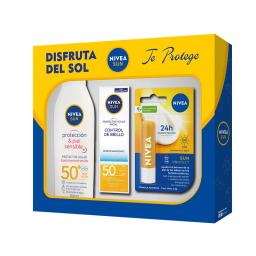 Pack Nivea Sun Sensitive + Antibrillo + Lip Care