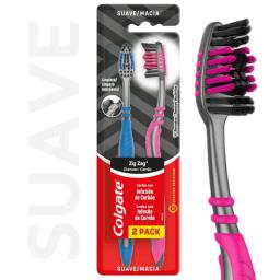 Pack Cepillo Dental Zig Zag Carbon Colgate - Cont. 2 Unidades