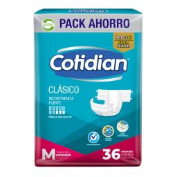 Pañal para Adultos Clásico M Cotidian - Cont.36 Unidades