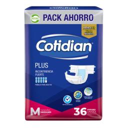 Pañal para Adultos Plus M Cotidian - Cont.36 Unidades