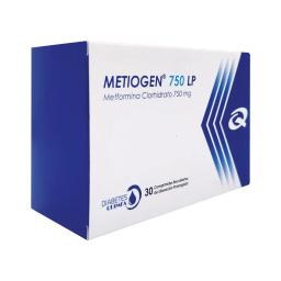 Metiogen 750 LP Metformina Clorhidrato 750 mg - Cont. 30 Comprimidos Recubiertos