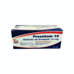 Pressitam Maleato de Enalapril 10 mg - Cont.10 Blisters de 10 Comprimidos
