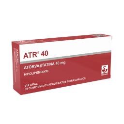 Atorvastatina Hipolipemiante 40 mg - Cont. 30 Comprimidos.