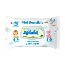 Toallitas Húmedas Agubaby Piel Sensible - Cont. 50 unidades