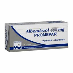 Albendazol 400 mg Promepar - Cont. 5 Comprimidos Masticables 