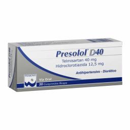 Presolol D40 Telmisartan 40mg - Cont. 30 Comprimidos