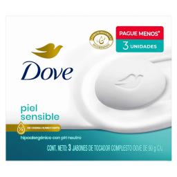 Jabón Piel Sensible Dove - Cont.3 unidades
