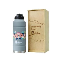 Botella Trailblazer con Pajita Gris + Caja de Regalo
