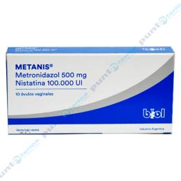 Metanis Biol Metronidazol 500 mg Nistatina 100.000 UI - Caja de 10 Óvulos