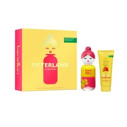 Set Sisterland Yellow Peony EDT 80 ml+ Body Lotion 75 mL Benetton