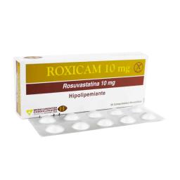 Roxicam Rosuvastatina 10  mg - Caja de 30 comprimidos revestidos