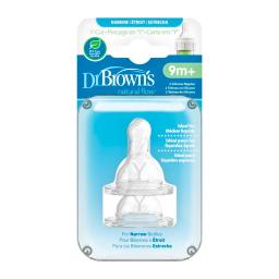 Tetina Estrecha Estándar Natural Flow con Orificio en Y, 9m+  Dr. Brown's