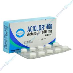 Aciclor - Aciclovir 400 mg - Caja de 10 comprimidos