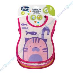 Babero 6M+ Girl Chicco - Cont.3 unidades
