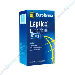 Léptico 50 mg - Lamotrigina 50mg - Caja de 30 comprimidos