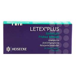 Letex Plus Meloxicam Pridinol Mesilato  - Cont. 20 comprimidos