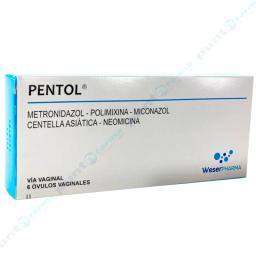 Pentol - Metronidazol Polimixina Miconazol Centella Asiática Neomicina - Cont. 6 óvulos