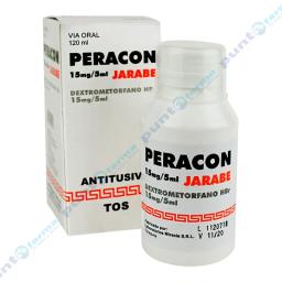Peracon Dextrometorfano 15 mg/5mg - Jarabe de 120 mL