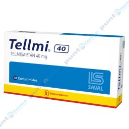 Tellmi 40 - Telmisartán 40 mg - Caja de 30 Comprimidos