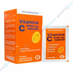 Vitamina C 1000 mg Indufar - Cont. 10 sobres