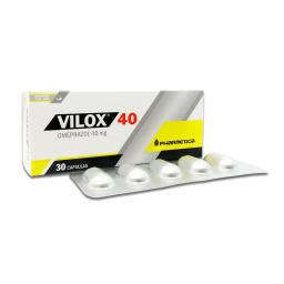 Vilox Omeprazol 40mg - Caja de 30 Cápsulas