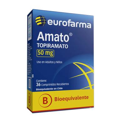 Amato Topiramato 50 mg - Cont. 36 Comprimidos Recubiertos