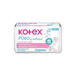 Protector Diario Cuidado Puro y Natural Kotex - Cont.20 unidades