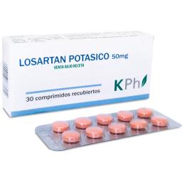 Losartan Potasico 50 mg - Cont.30 comprimidos