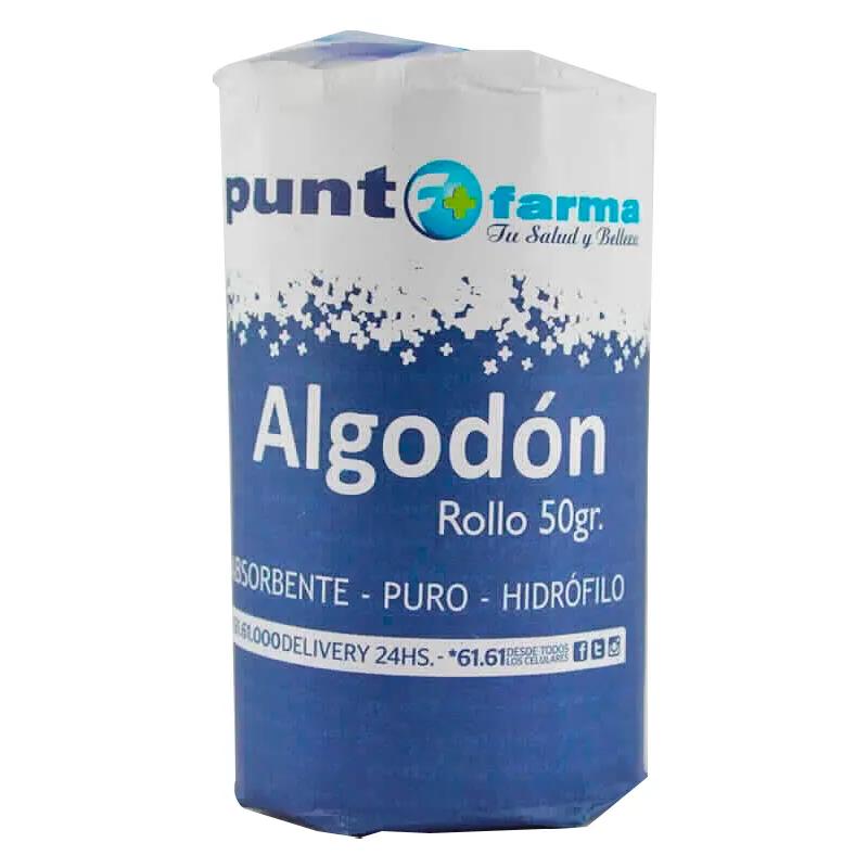  Algodón Absorvente - Puro - Hidrófilo - Rollo 50 g
