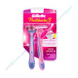 Maquina de Afeitar Prestobarba 3 Gillette - Cont. 2 unidades