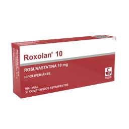 Roxolan Rosuvastatina 10 mg - Cont. 30 Comprimidos.
