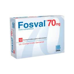 Fosval 70 mg Ácido Alendrónico - Caja de 12 Comprimidos