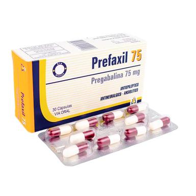 Prefaxil Pregabalina 75 mg - Cont. 30 Capsulas