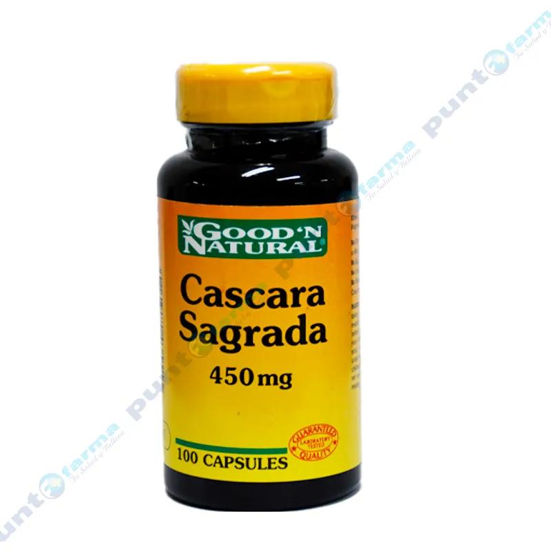 Cascara Sagrada 450 mg Good N Natural - Frasco de 100 Cápsulas