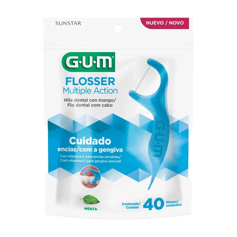 Gum Flossers Hilo Dental con Mango - Cont. 40 unidades