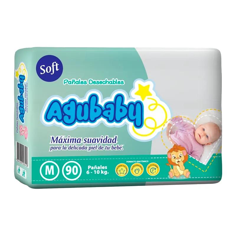 Pañal Desechable Soft M Agubaby - Cont. 90 unidades