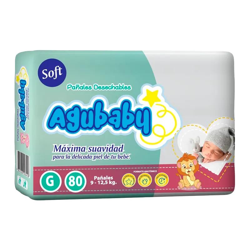 Pañal Desechable Soft G Agubaby - Cont. 80 unidades