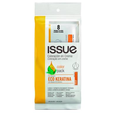 Coloracion Color Pack con Keratina N° 8 Rubio Claro Issue