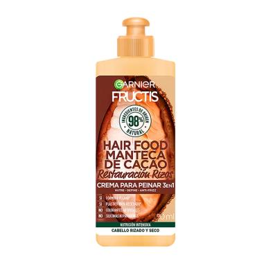 Crema para Peinar Fructis Hair Food Manteca de Cacao Rizo y Seco - 300mL