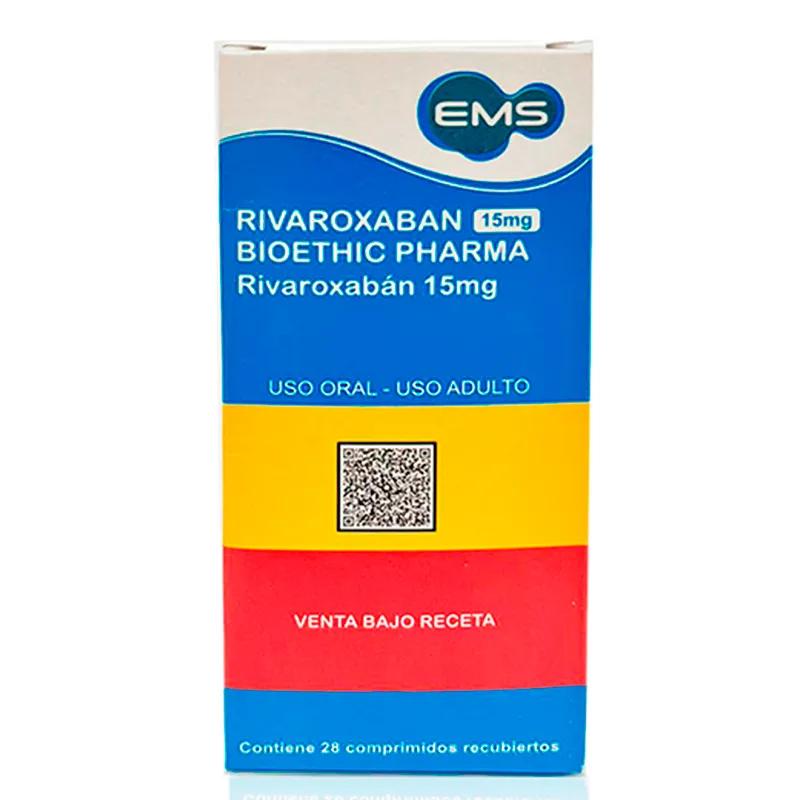 Rivaroxaban 15 mg Bioethic Pharma - Caja de 28 Comprimidos recubiertos