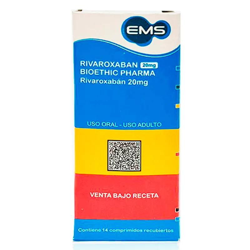 Rivaroxaban 20 mg Bioethic Pharma - Caja de 14 Comprimidos recubiertos