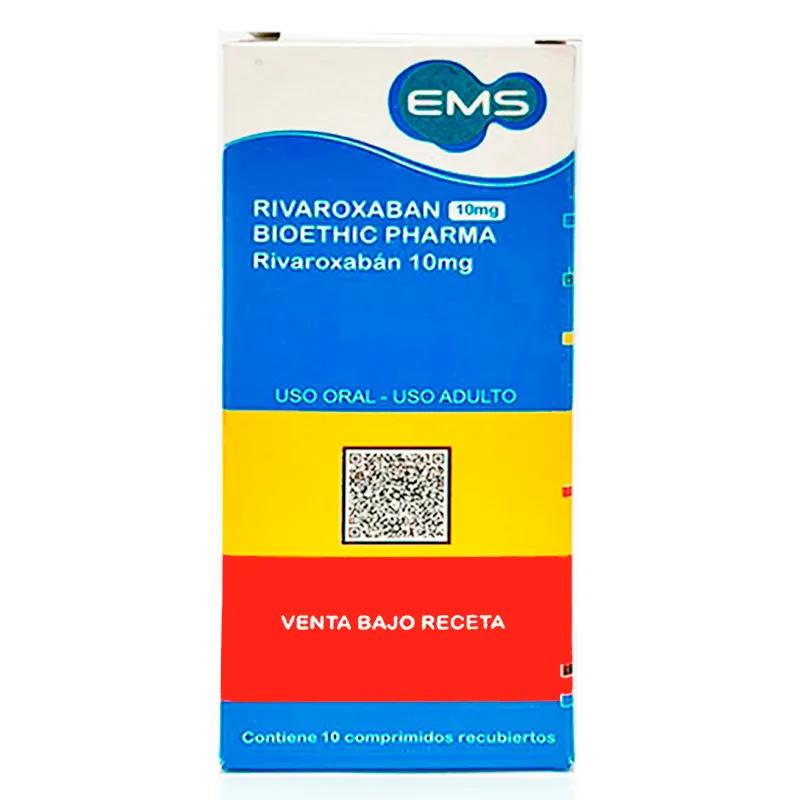 Rivaroxaban 10 mg Bioethic Pharma - 10 comprimidos recubiertos