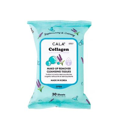 Toallitas Desmaquillantes Colágeno con extracto de lavanda Cala - Cont. 30 unidades