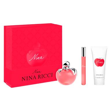 Set Nina Nina Ricci Eau de Toilette 80mL + Body Loción 75mL + Eau de Toilette 10mL