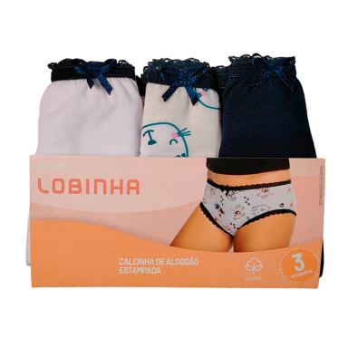 Kit Bombachita Kids de Algodón Celeste, Blanco y Rosado PP Lupo